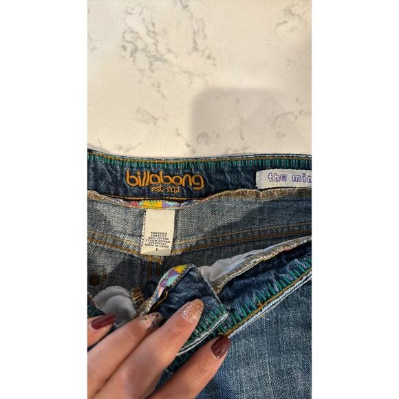 Billabong Juniors The Mini Denim Skirt Size 1 Y2K micro mini grunge no doubt - Picture 2 of 7